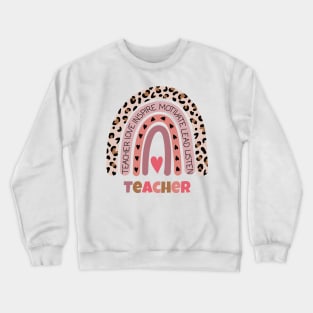 Retro teacher rainbow Crewneck Sweatshirt